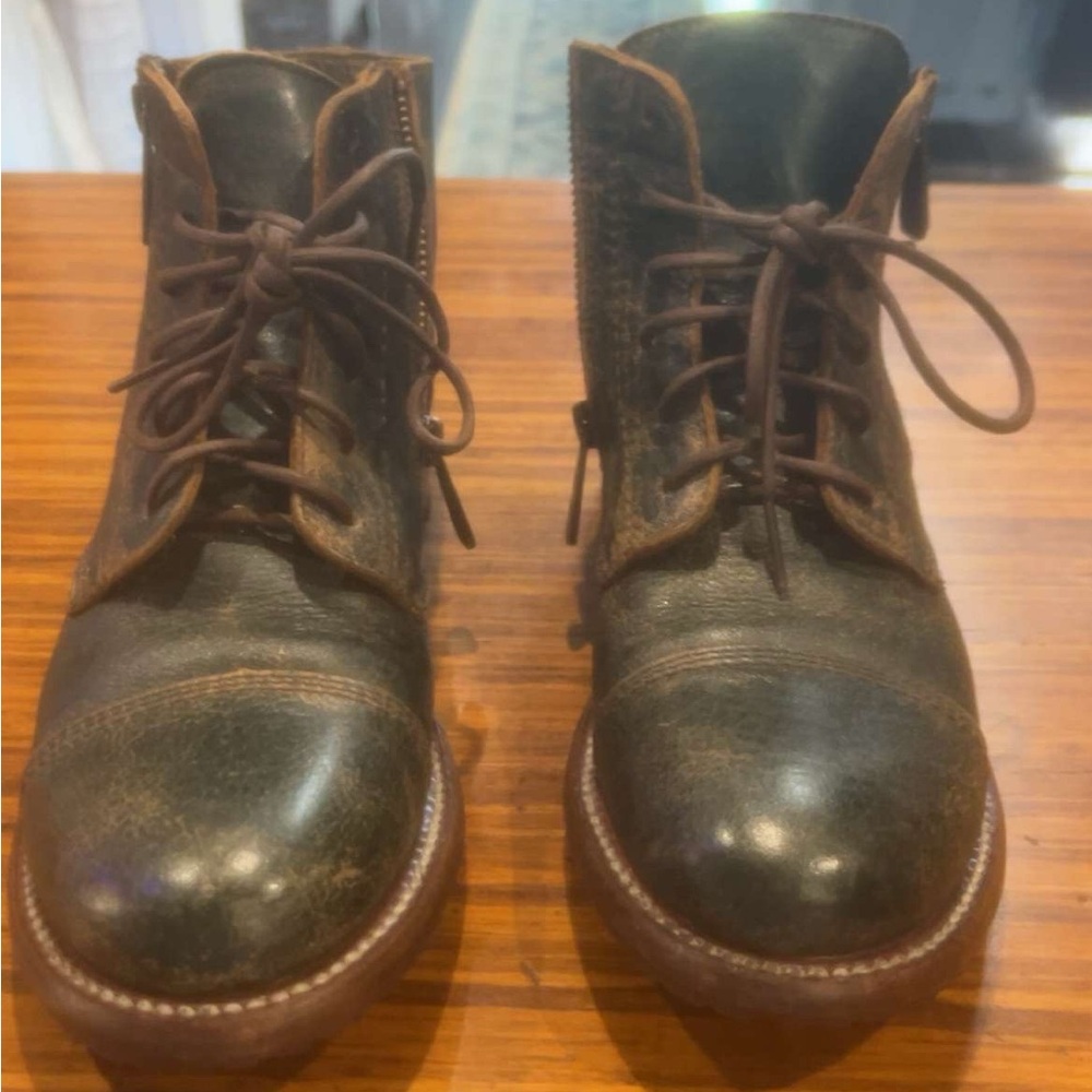 Bed Stu Black and Brown Ankle Boots